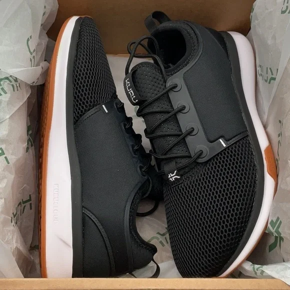 Kuru ATOM Jet Black & white Sneakers size 10 Wide - Picture 5 of 9